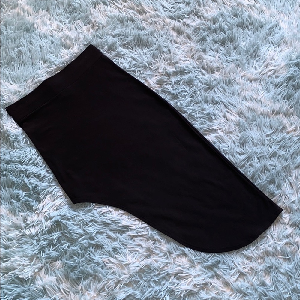 Black asymmetrical skirt